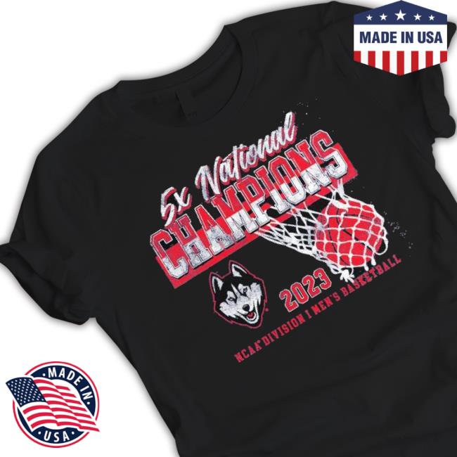 Uconn Huskies Ncaa Men’S Basketball Five-Time National Champions Shirt