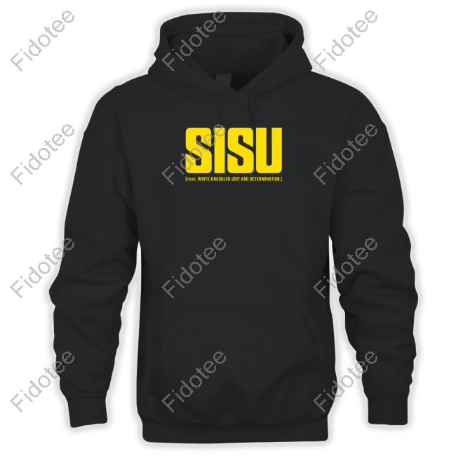 Sisu White Knuckled Grit And Determination Hooded Sweatshirt