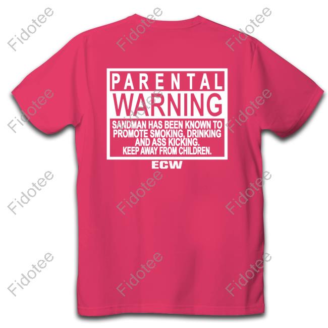 Sandman Parental Warning Ecw Tee Shirt