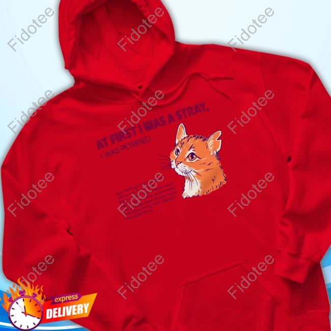 Strange-Ways Merch Store At First I Was A Stray Cat Hooded Sweatshirt Strange-Ways Merch Store At First I Was A Stray Cat Hooded Sweatshirt