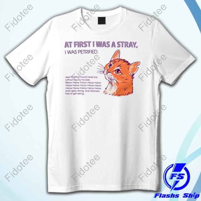 Strange-Ways Merch Store At First I Was A Stray Cat Hooded Sweatshirt Strange-Ways Merch Store At First I Was A Stray Cat Hooded Sweatshirt