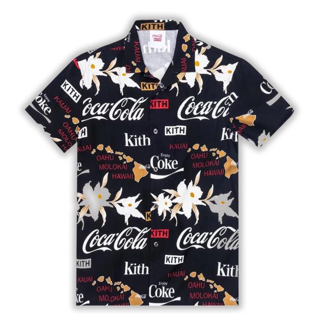 Goat Merch Kith X Coca-Cola Hawaiian Camp Button Up 'Black Shirts Goat Merch Kith X Coca-Cola Hawaiian Camp Button Up 'Black Shirts