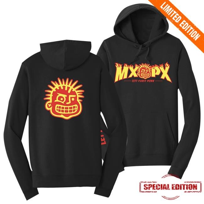 Official Mxpx Merch Store Left Coast Punk Fire T-Shirt Official Mxpx Merch Store Left Coast Punk Fire T-Shirt