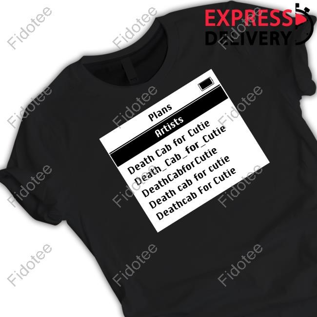 Plans Artists Death Cab For Cutie Screen T Shirt Plans Artists Death Cab For Cutie Screen T Shirt