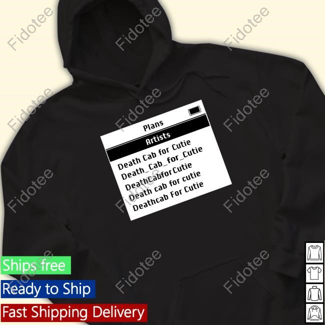 Plans Artists Death Cab For Cutie Screen T Shirt Plans Artists Death Cab For Cutie Screen T Shirt